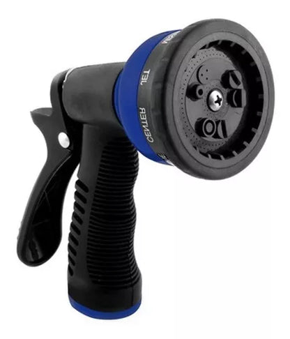 PISTOLA RIEGO METALICA PVC REGULABLE (9 FUNCIONES) inc. acople