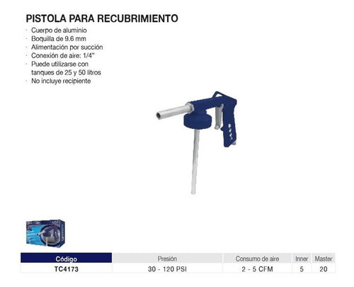 PISTOLA PINTAR RECUBRIMIENTO 60PSI