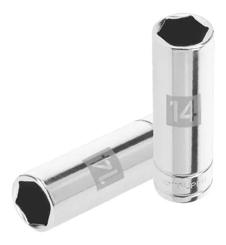 DADO TUBULAR HEXAGONAL 3/8"x 14MM "TRUPER"