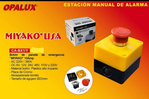 PULSADOR DE EMERGENCIA "OPALUX"