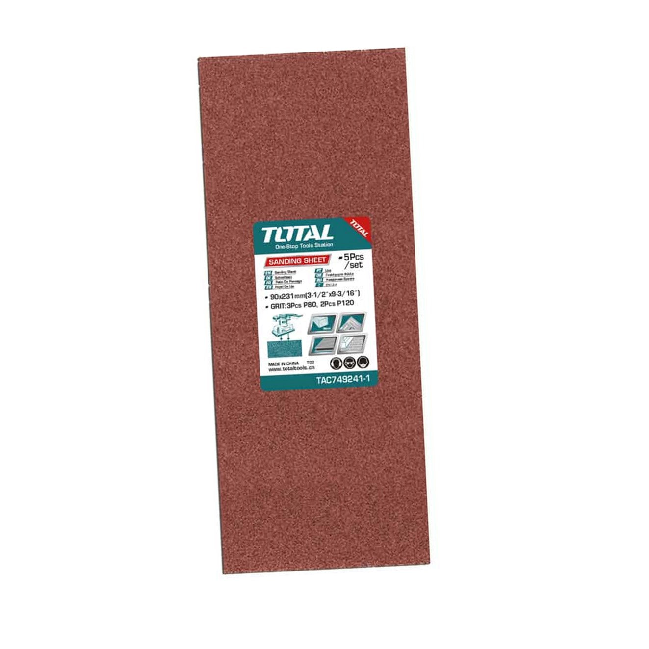 SET PLIEGOS LIJAS RECTANGULAR   5PCS "TOTAL"