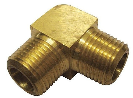 CODO BRONCE 3/8" MACHO x 3/8" MACHO "COMERCIAL"