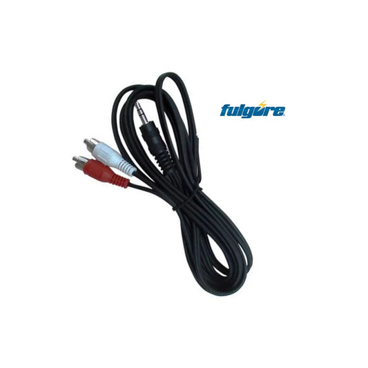 CABLE MACHO ESTEREO A 2 MACHOS RCA 1.8M