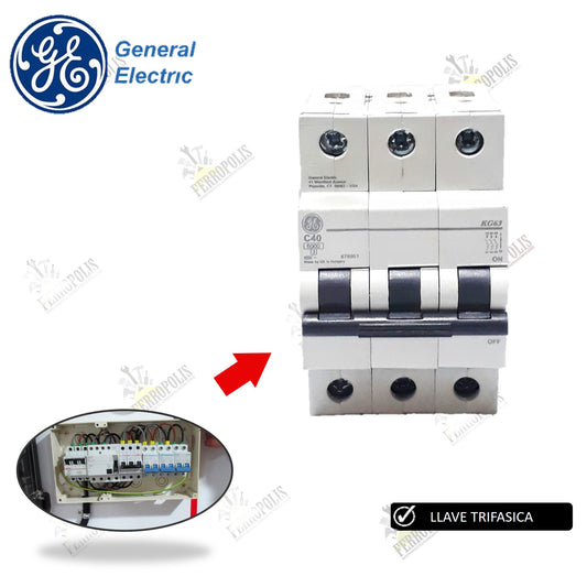 LLAVE TERMICA TRIFASICA 25A "GENERAL ELECTRIC"