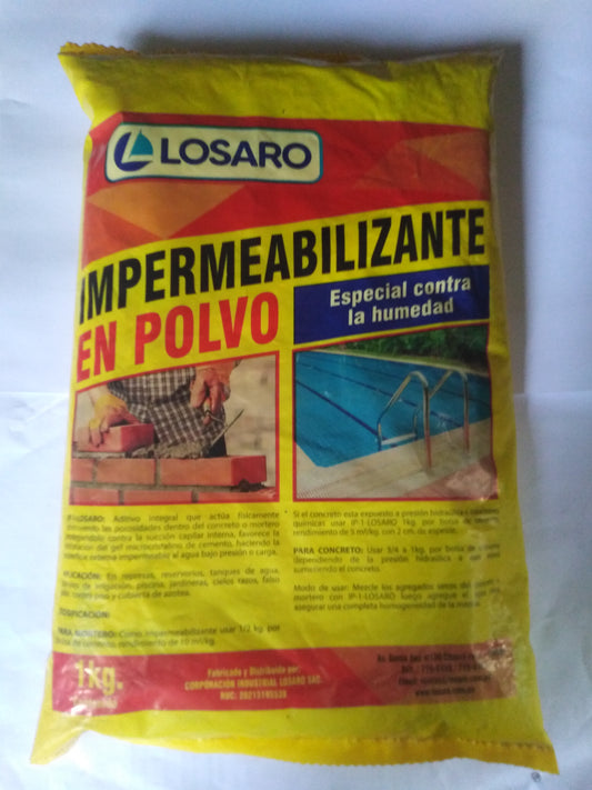 IMPERMEABILIZANTE EN POLVO 1 KG " LOSARO"