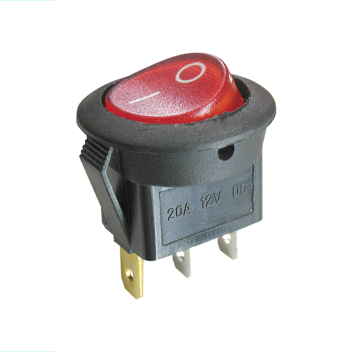 SWITCH LUMINOSO "PULSAR" REDONDO COLOR ROJO 20A 12V