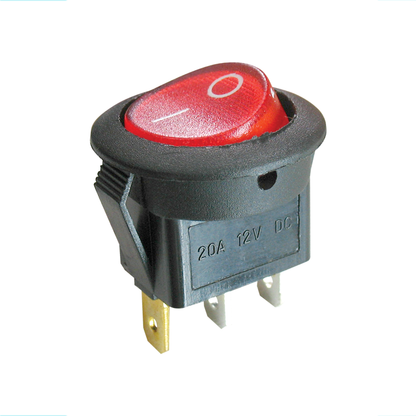 SWITCH LUMINOSO "PULSAR" REDONDO COLOR ROJO 20A 12V