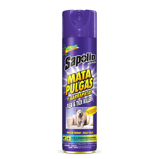 INSECTICIDA SPRAY PULGA Y GARRAPATA 360ML "SAPOLIO"