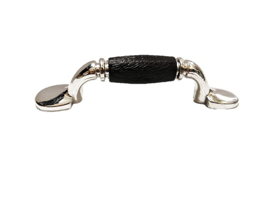 TIRADOR PLASTICO CROMADO NEGRO inc. tornillo