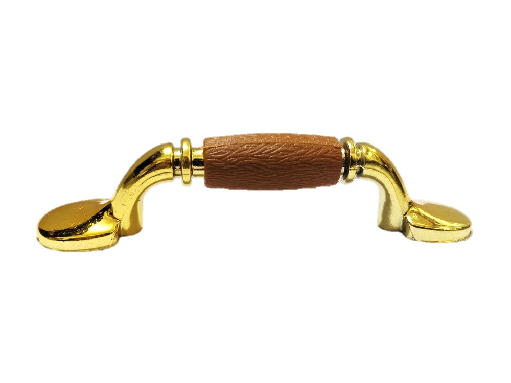 TIRADOR PLASTICO DORADO MARRON INC. TORNILLO