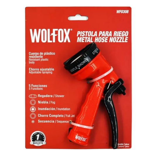 PISTOLA DE RIEGO WOLFOX 7 FUNCIONES 6"