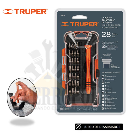 JUEGO DESARMADOR JOYERO 28PCS "TRUPER"