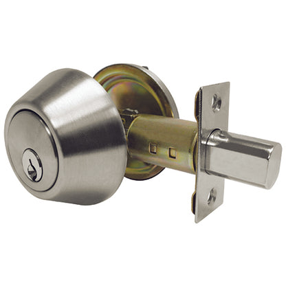 CERRADURA CERROJO DOBLE CILINDRO MODELO D102SS "TRAVEX"