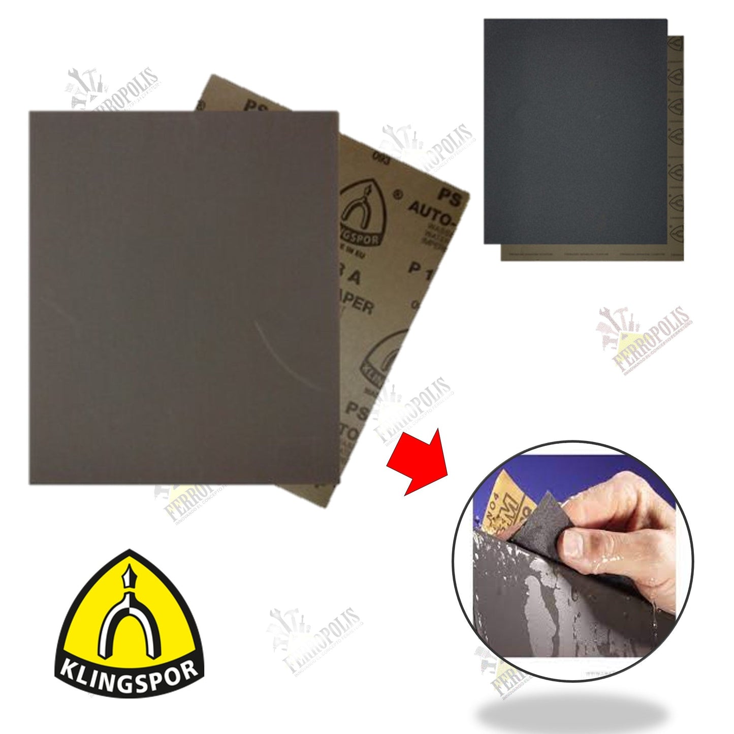 LIJA AGUA # 280 ( 50 unidades )