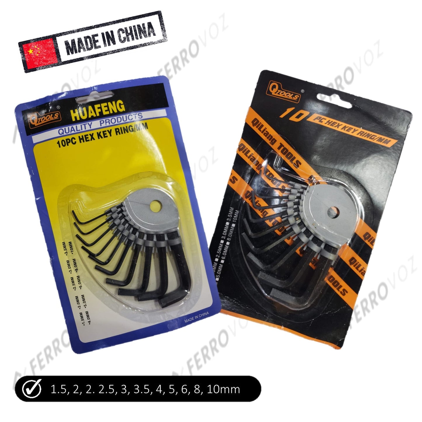 JUEGO LLAVE ALLEN  10PCS COMERCIAL