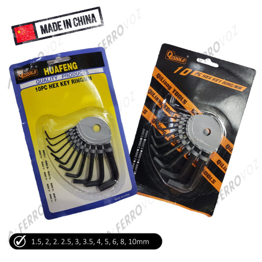 JUEGO LLAVE ALLEN  10PCS COMERCIAL