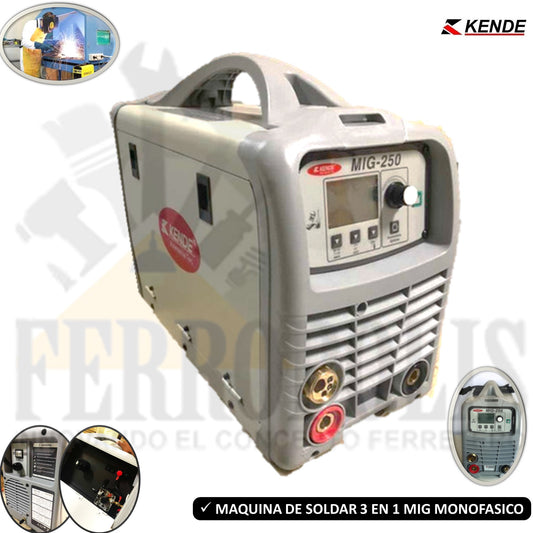 MAQUINA DE SOLDAR 3 EN 1 MIG 250amp MONOFASICO