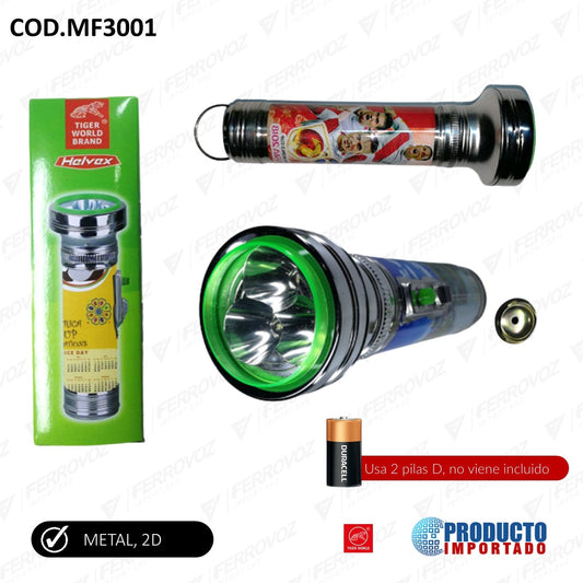 LINTERNA METAL PILA 2D