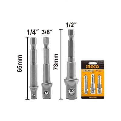 ADAPTADOR DADOS ENCASTRE 1/4 MAGNETICO 1/4", 3/8", 1/2" "INGCO"