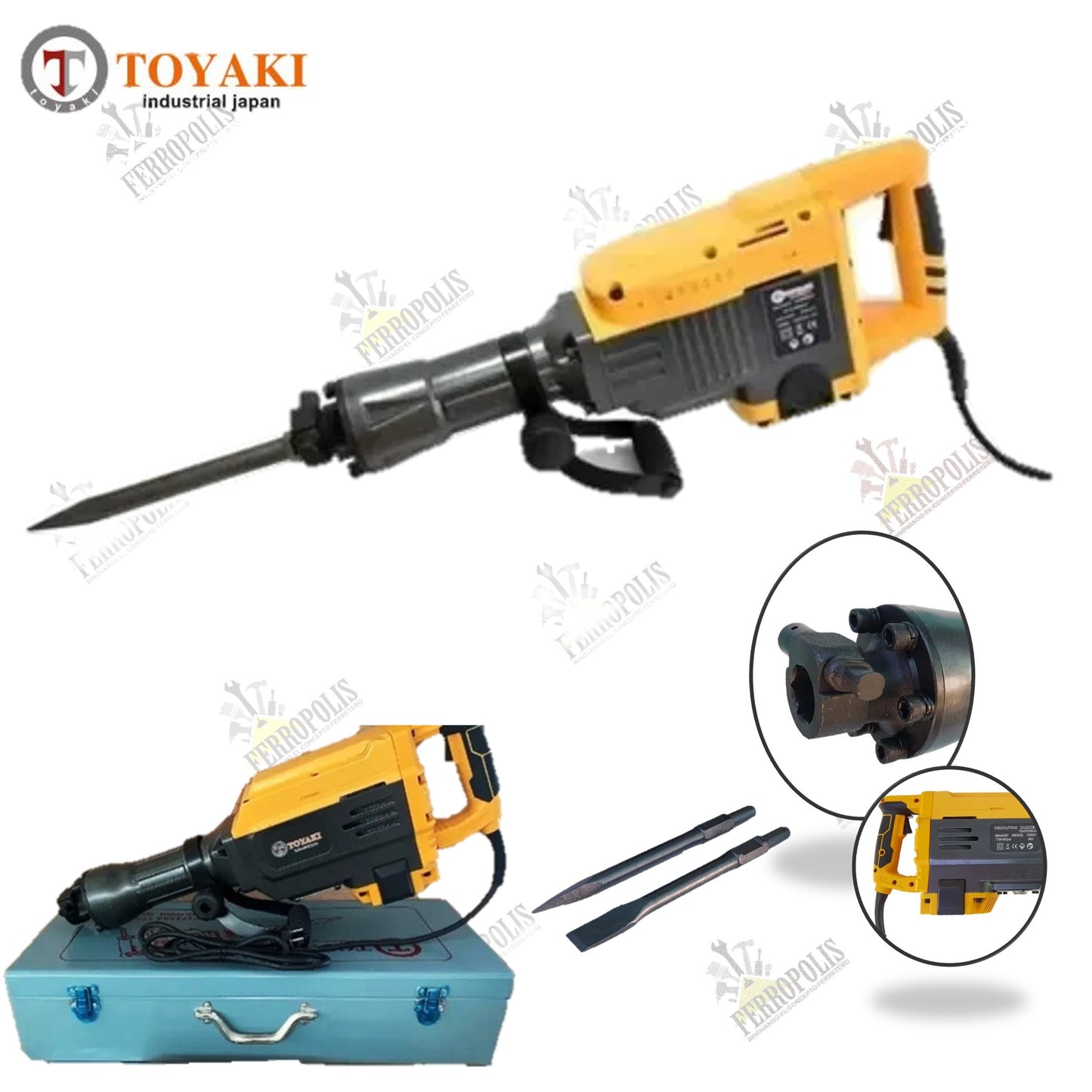 MARTILLO DEMOLEDOR HEX 32MM 1750W "TOYAKI JAPAN"