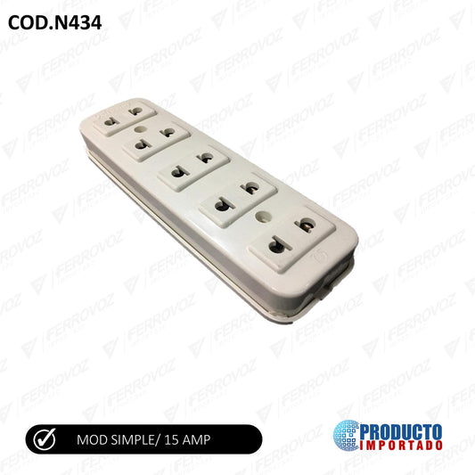 TOMACORRIENTE 5 SAL.VISIBLE SIMPLE OMEGA