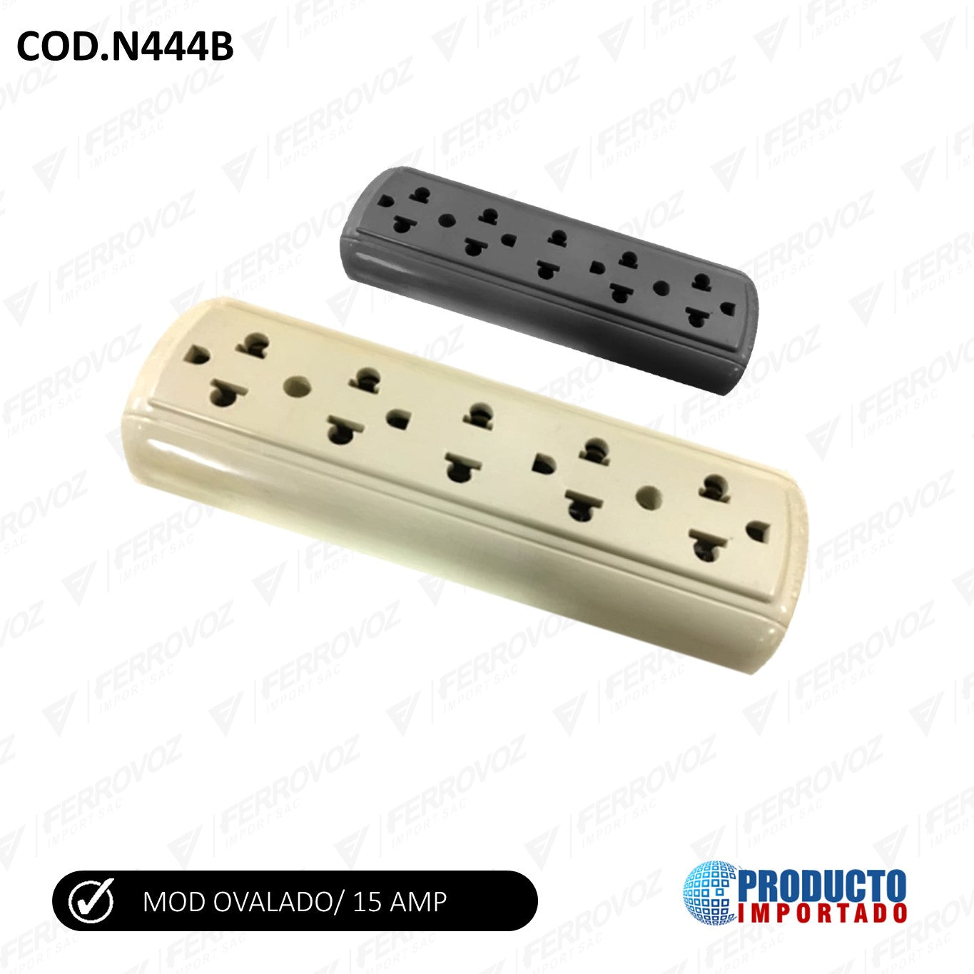 TOMACORRIENTE 5 SAL. TIERRA OVAL VISIBLE OMEGA