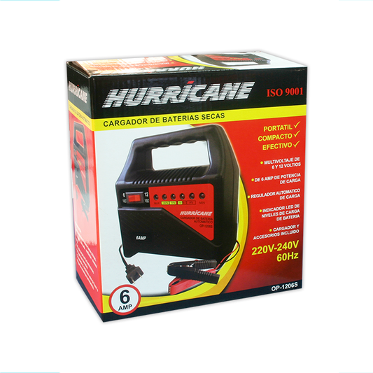 CARGADOR BATERIA SECA AUTOMATICO "HURRICANE"