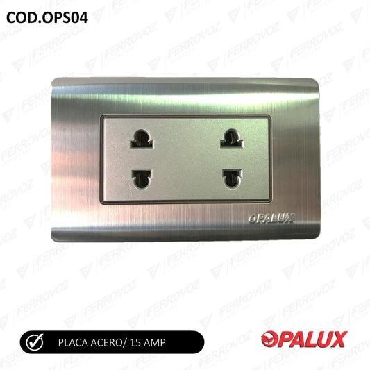 TOMACORRIENTE DOBLE RESIDENCIAL P/ EMPOTRAR