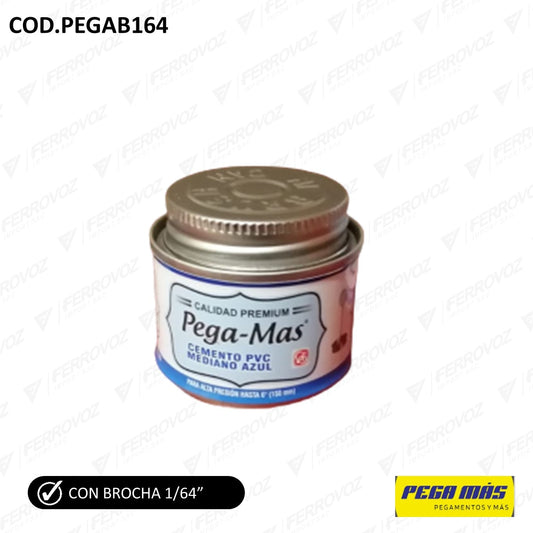 PEGAMENTO AZUL 1/64" CON BROCHA "PEGAMAS"