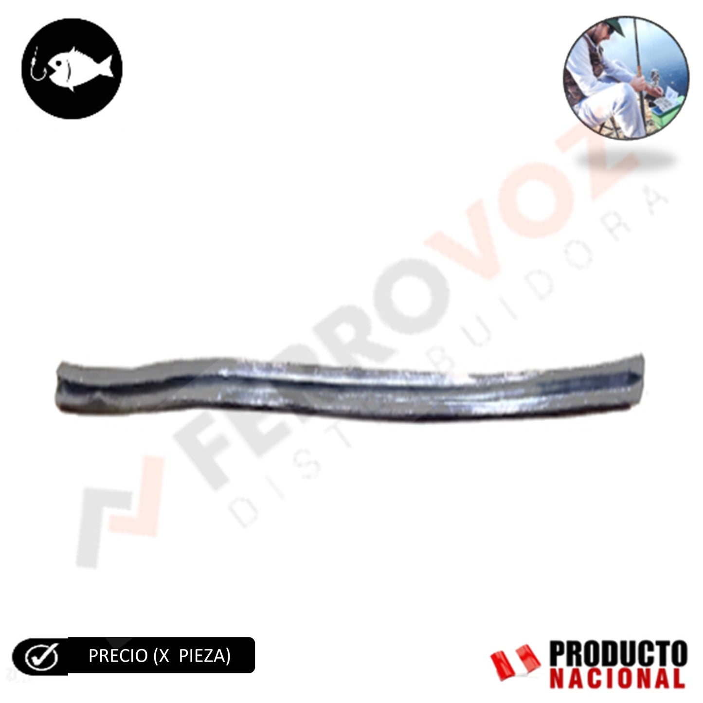 PLOMO PESCAR BARRA 200GR (X PIEZA) ¨NACIONAL¨