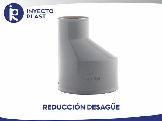 REDUCCION DESAGUE EXCENTRICA  4" A 2" "INYECTOPLAST"