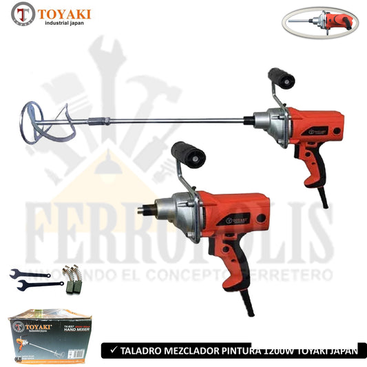 TALADRO MEZCLADOR PINTURA 1200W TOYAKI JAPAN