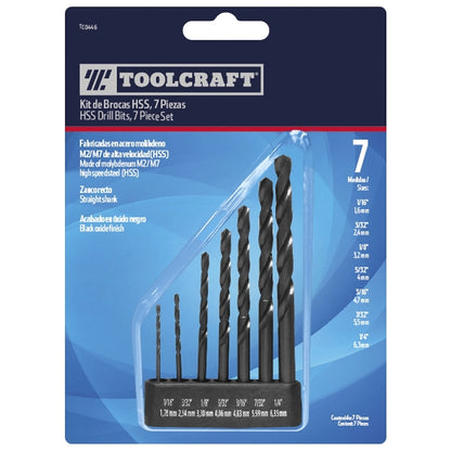 JUEGO DE BROCAS HSS X 7 PZS 11/6" A 1/8" DOBLE BISTER