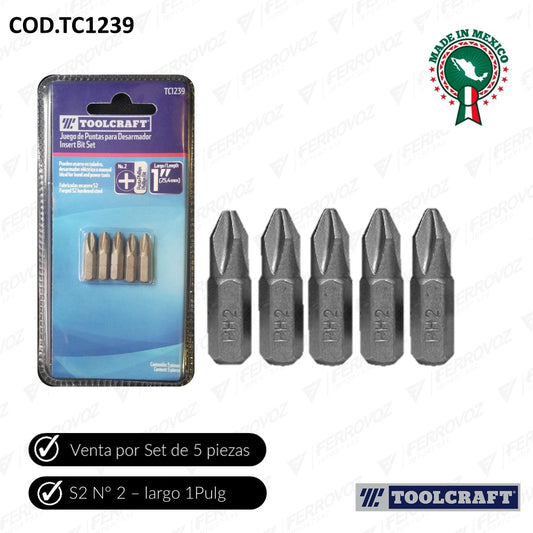 PUNTILLA ESTRELLA PH2 x1" (5 PIEZAS)