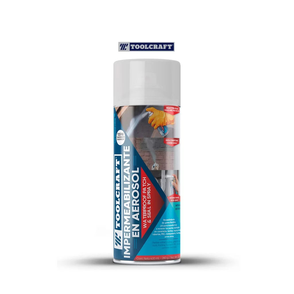 IMPERMEABILIZANTE EN AEROSOL TRANSPARENTE 280g " TOOLCRAFT"