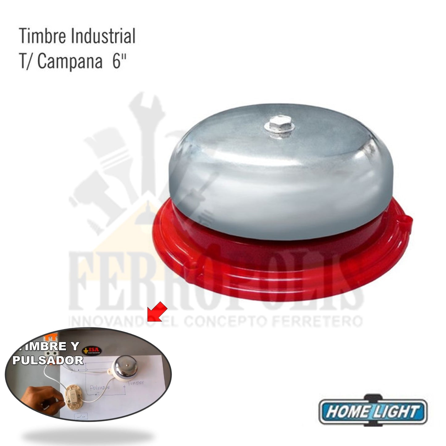 TIMBRE INDUSTRIAL T/CAMARA 6"