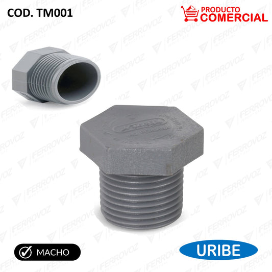 TAPON AGUA PVC 1/2" MACHO