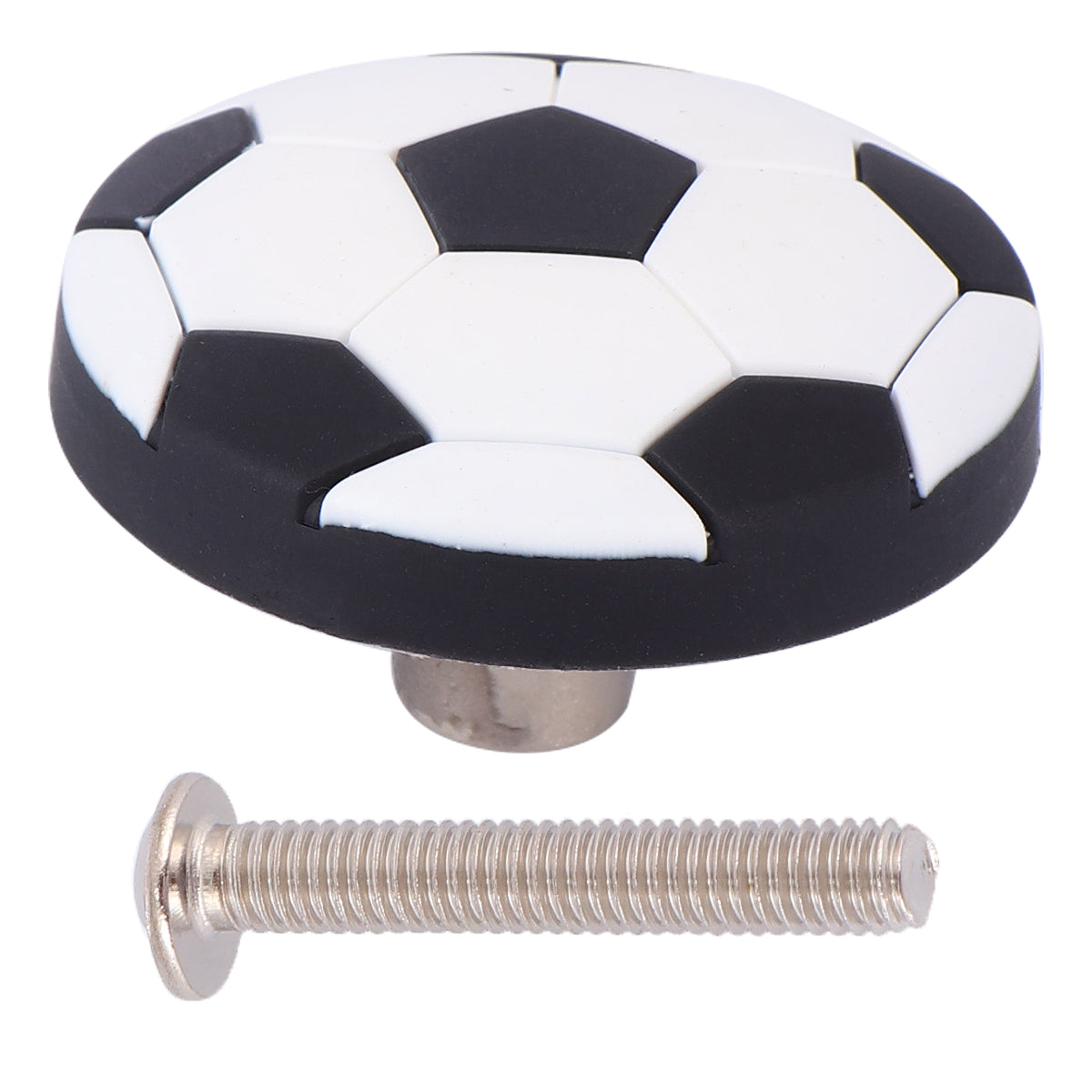 TIRADOR REDONDO PELOTA "NEGRO Y BLANCO"  INC. TORNILLOS