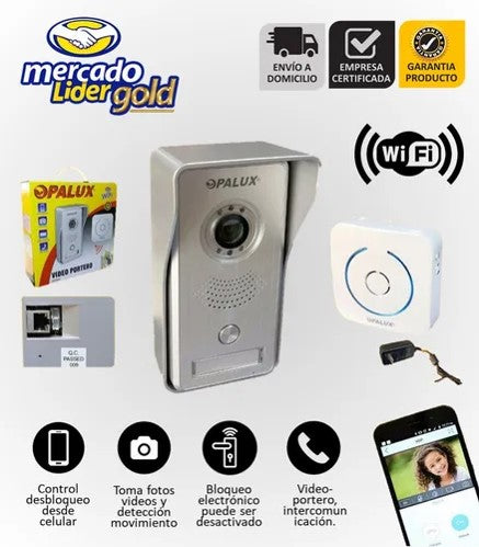 Video Portero Wifi Remoto Uso Con Celular Timbre Opalux