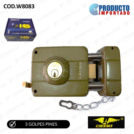 CHAPA EXTERIOR 3 GOLPES PINES "WING'S"