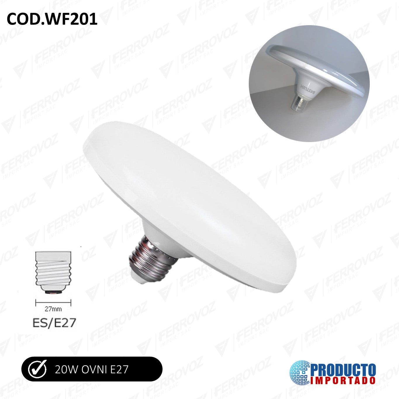 LAMPARA LED OVNI 20W " IMPORTADO "