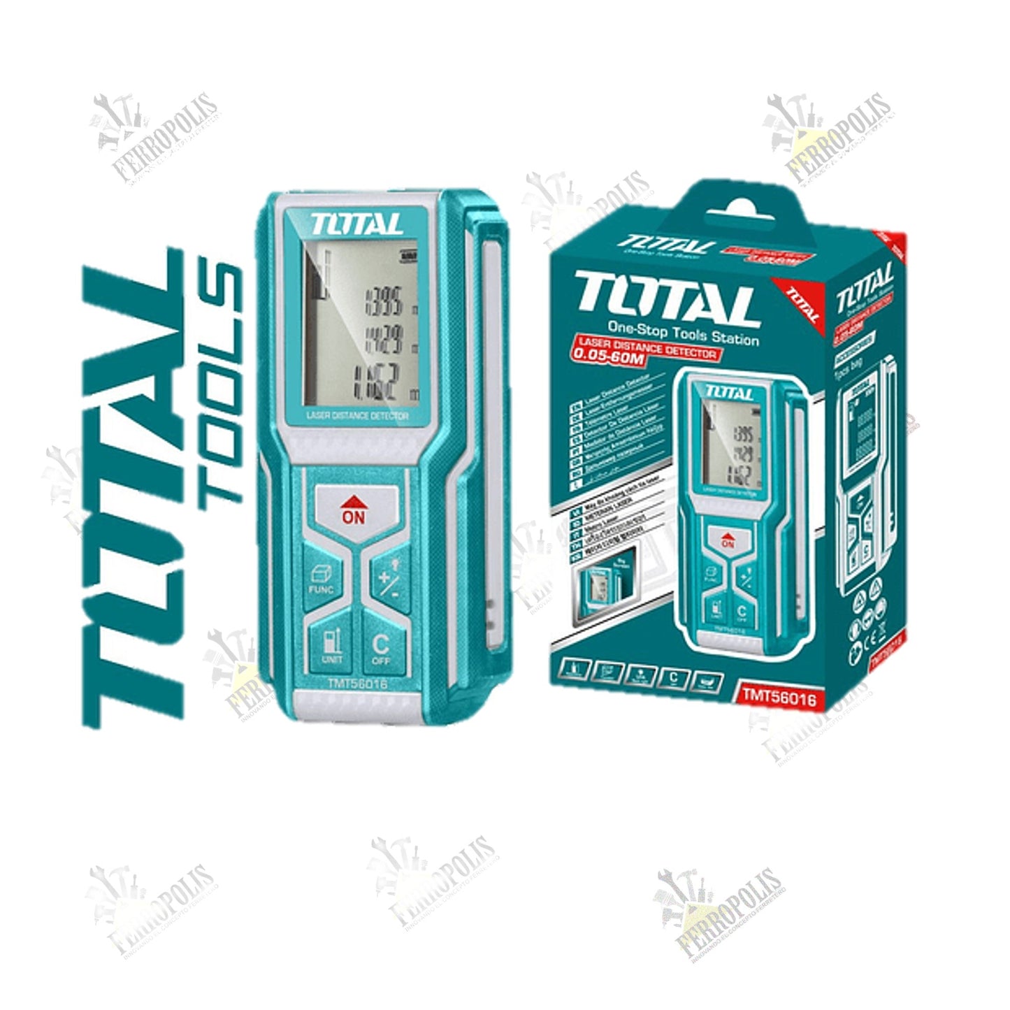 WINCHA  MEDIDOR DISTANCIA LASER 60M TOTAL USO RUDO