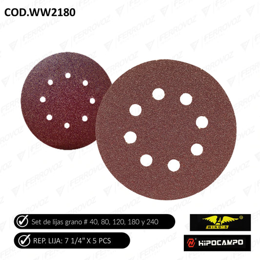 REPUESTOS LIJA REDONDA 7 1/4" (5 PSC)