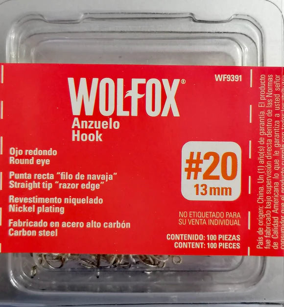 ANZUELO #20  "WOLFOX" (X 12 PCS)