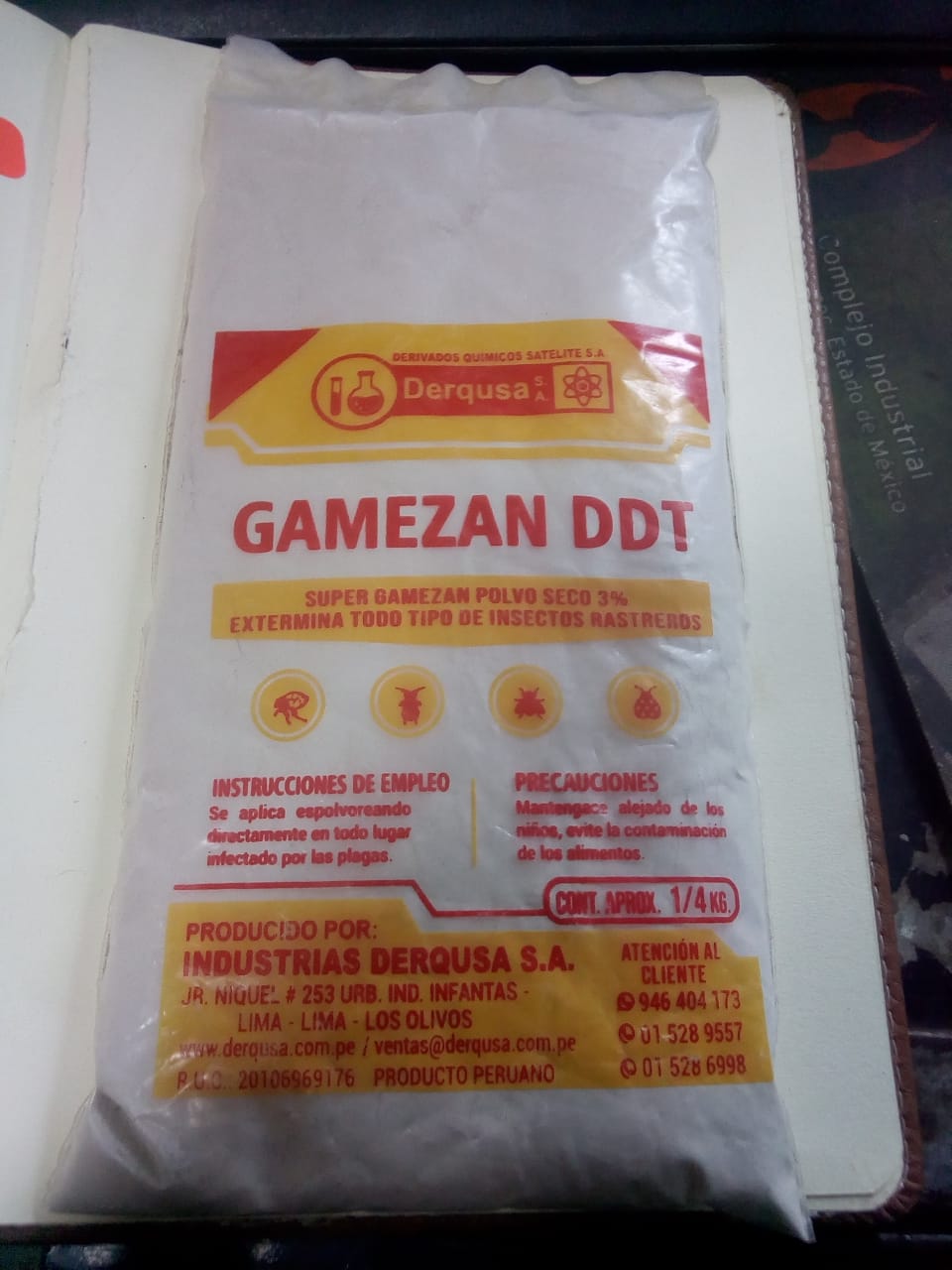 INSECTICIDA GAMEZAN POLVO 1/4KG "EL TROME"