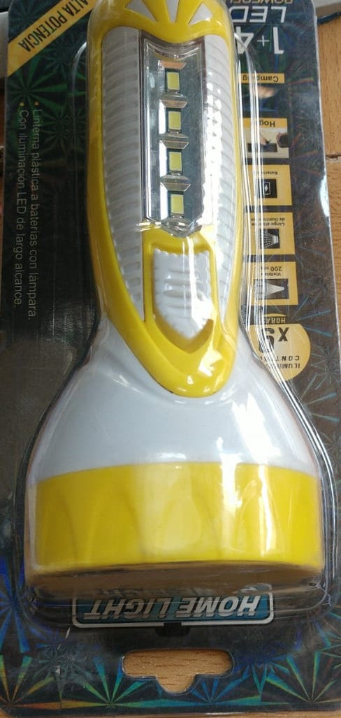 LINTERNA 1+4LED C/PILA "HOME&LIGHT"