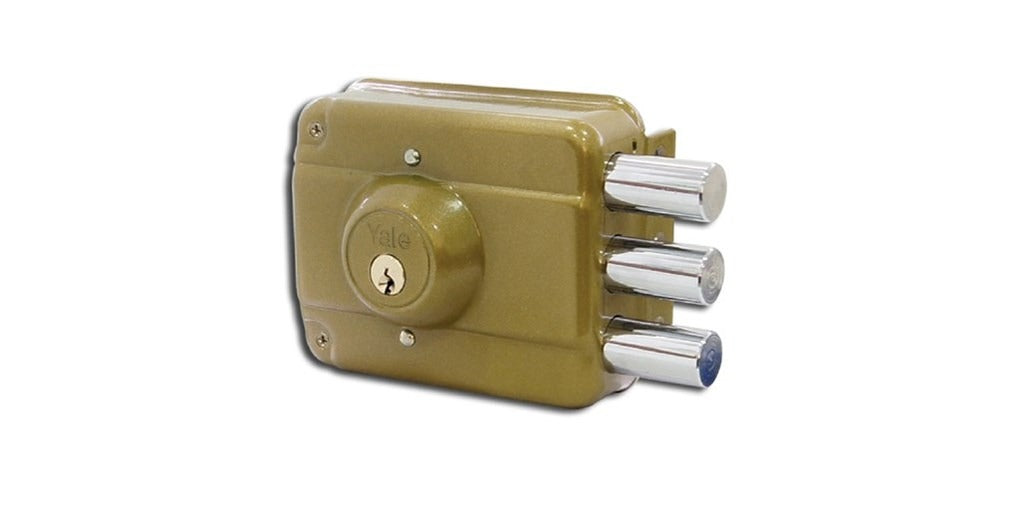 CHAPA EXTERIOR 3 GOLPES SIN GATILLO BLINDADA "YALE"