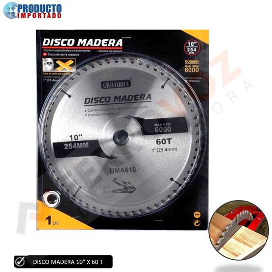 DISCO MADERA 10" X  60T