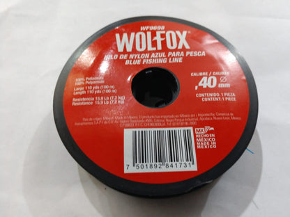 HILO PESCAR NYLON AZUL #40 "WOLFOX"