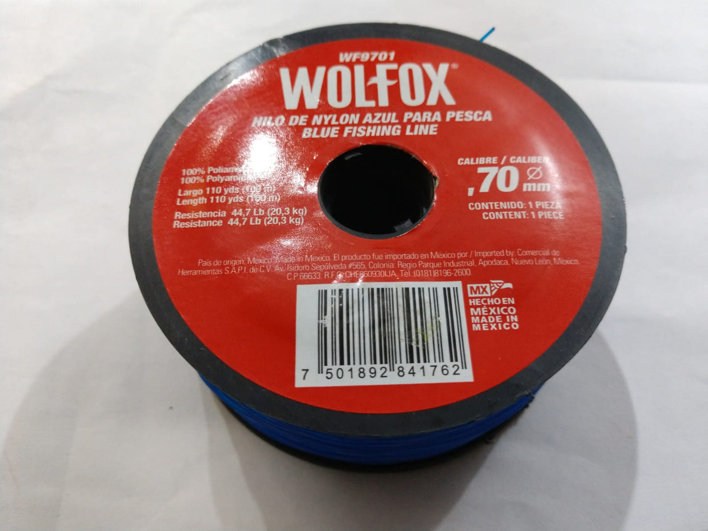 HILO PESCAR NYLON AZUL #70 "WOLFOX"
